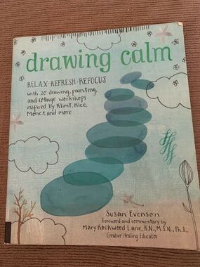 Drawing Calm Art Print in Aqua by Unbranded